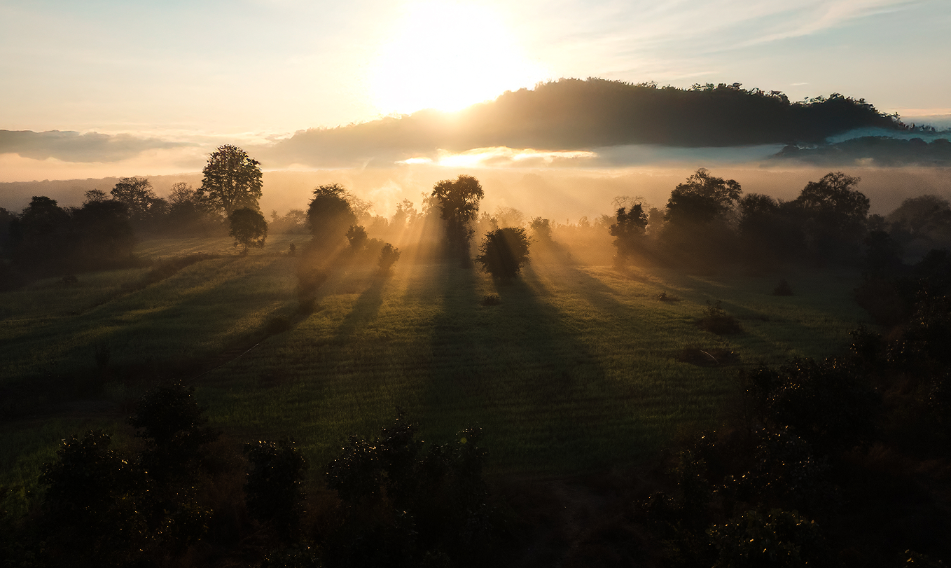 Immersive heritage landscape background