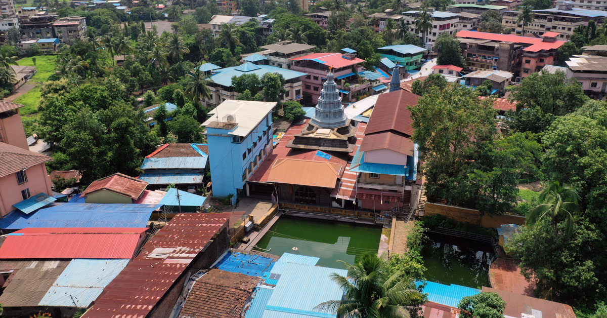 pali ganpati mandir aerial view