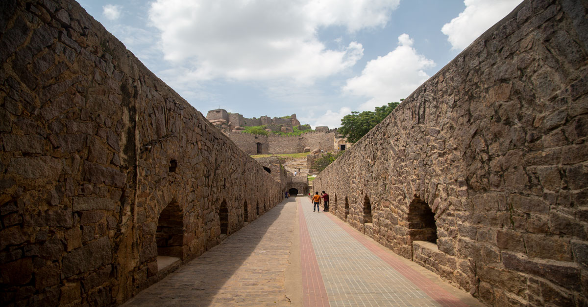 Golconda Fort's pavilions